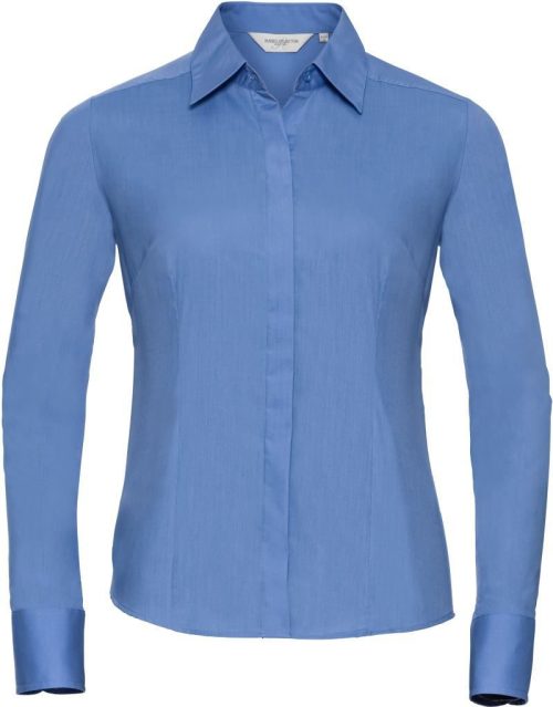 Popeline Bluse langarm 924F – Russell Athletic in Corporate Blue