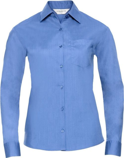 Popeline Bluse langarm 934F – Russell Athletic in Corporate Blue
