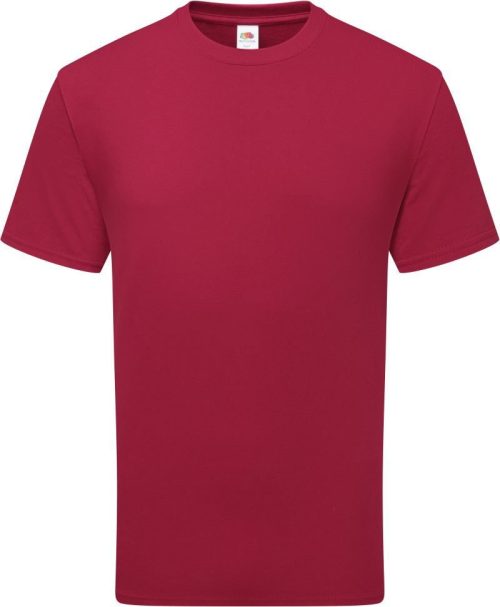 Schweres Bio T-Shirt Pure Cotton T – Fruit of the Loom in Cranberry