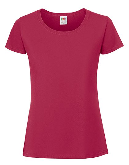 Ladies Iconic 195 Ringspun T – Fruit of the Loom in Cranberry