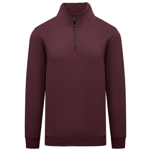 Sweatshirt mit Stehkragen und Reißverschluss für Herren NS428 – Native Spirit in Dark Cherry