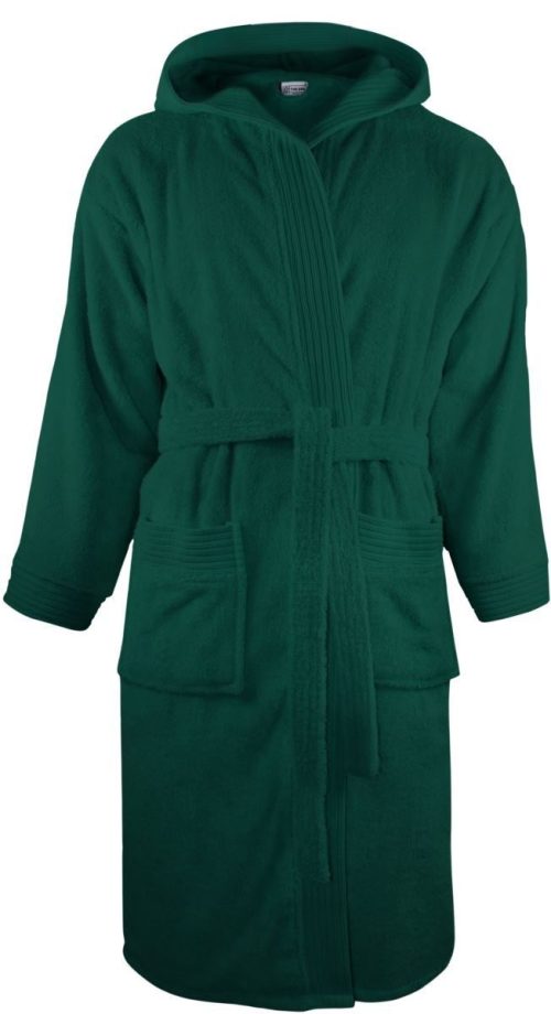 Kapuzen Bademantel Bathrobe hooded – The One Towelling in Dark Green