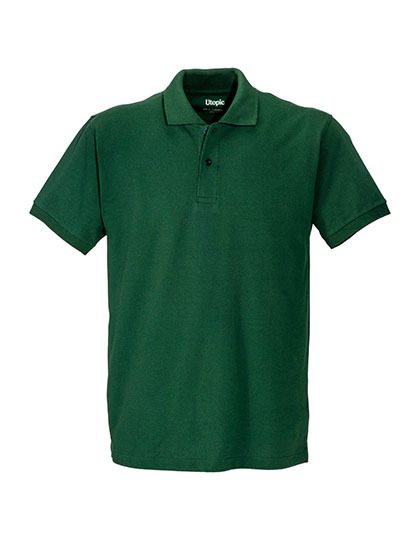 Unisex Short-Sleeved Polo Shirt – Utopic in Dark Green