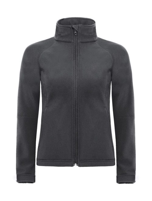 Hooded Softshell/women JW937 – B&C Outerwear in Dark Grey