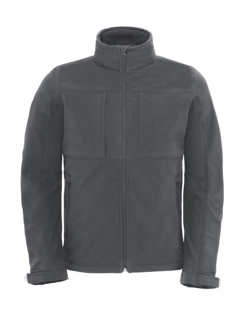 Hooded Softshell/men JM950 – B&C Outerwear in Dark Grey