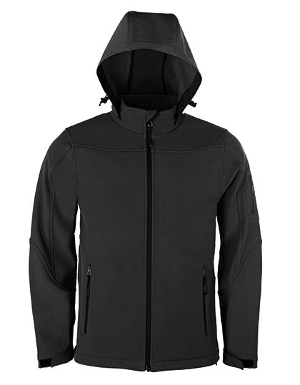 Men´s Hooded Soft-Shell Jacket – HRM in Dark Grey