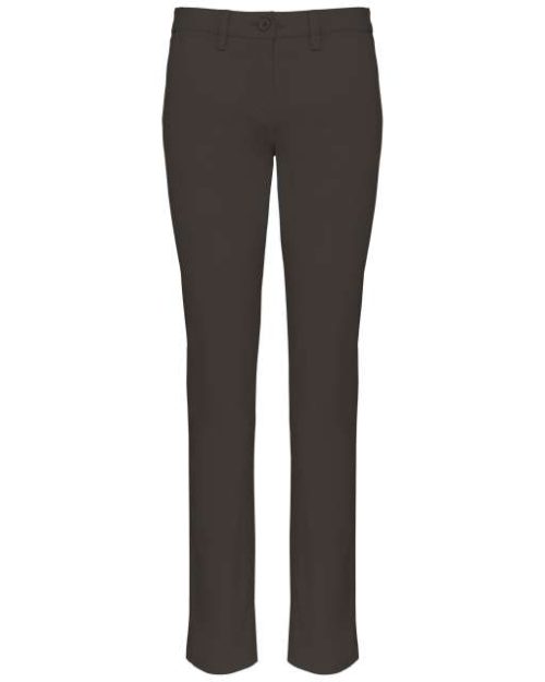 Ladies' Chino Trousers – Kariban in Dark Grey