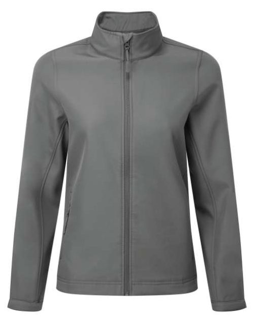 Women’s Windchecker® Printable & Recycled Softshell Jacket – Premier in Dark Grey