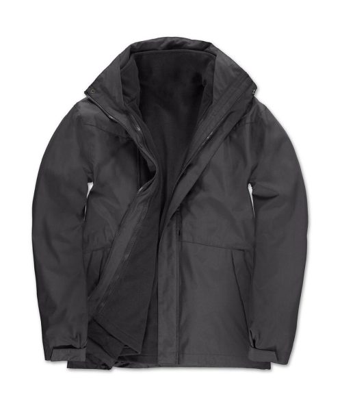 Corporate 3-in-1 Jacket JU873 – B&C Outerwear in Dark Grey