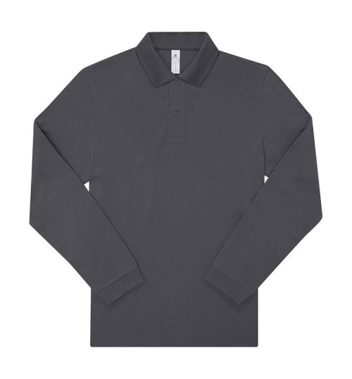 MY POLO 210 Herren mit langen Ärmeln PU427 – B&C in Dark Grey