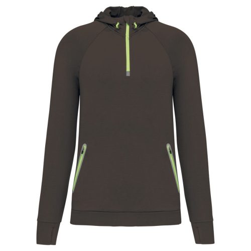 Kapuzen-Sweatshirt 1/4 Sport-Reißverschluss Unisex PA360 – Proact in Dark Grey