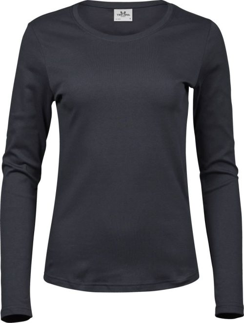 Damen Interlock T-Shirt langarm TJ 590 – Tee Jays in Dark Grey
