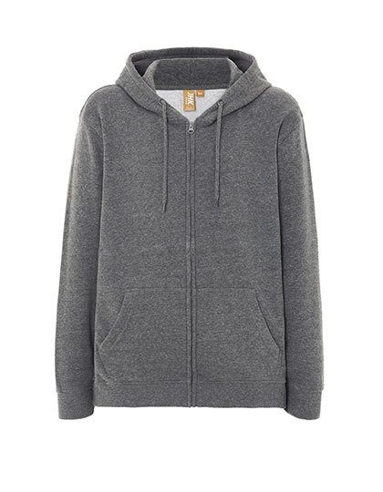Unisex Hooded Full Zip Sweat Fuji – JHK in Dark Grey Melange