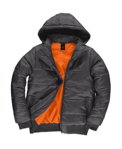 Superhood/men Jacket JM940 – B&C Outerwear in Dark Grey/Neon Orange