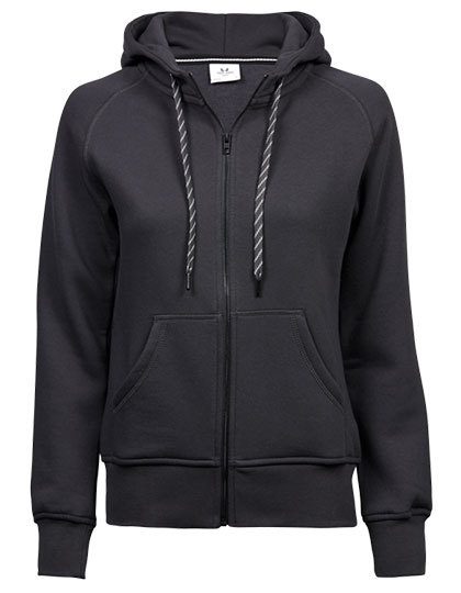Women´s Fashion Full Zip Hood – Tee Jays in Dark Grey (Solid)