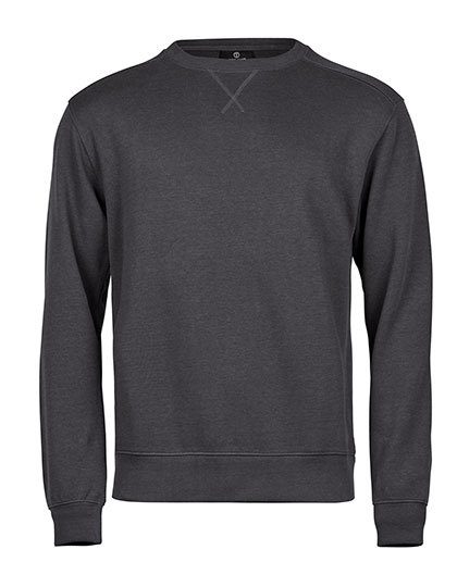 Ribbed Interlock Crew Neck – Tee Jays in Dark Grey (Solid)