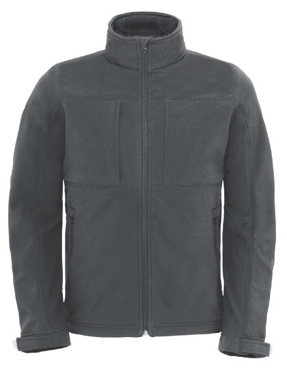 Men´s Hooded Softshell – B&C COLLECTION in Dark Grey (Solid)
