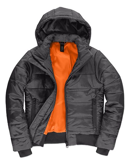 Women´s Jacket Superhood – B&C COLLECTION in Dark Grey (Solid)/Neon Orange