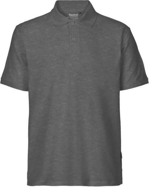 Herren Bio Piqué Polo O 20080 – Neutral in Dark Heather