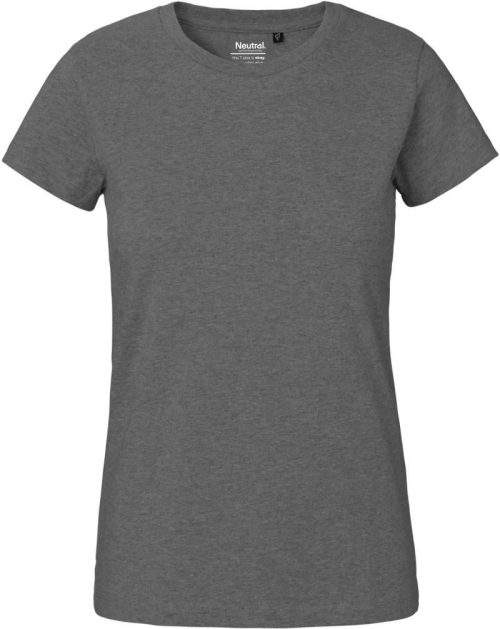 Schweres Damen Bio T-Shirt O 80001 – Neutral in Dark Heather