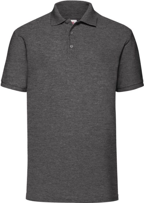 Piqué Polo 65/35 Pique Polo – Fruit of the Loom in Dark Heather Grey
