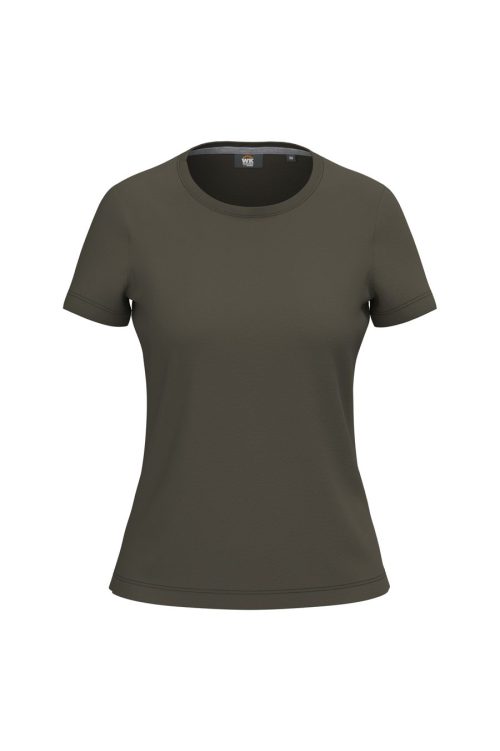 Damen Workwear T-Shirt WK 307 – WK in Dark Khaki