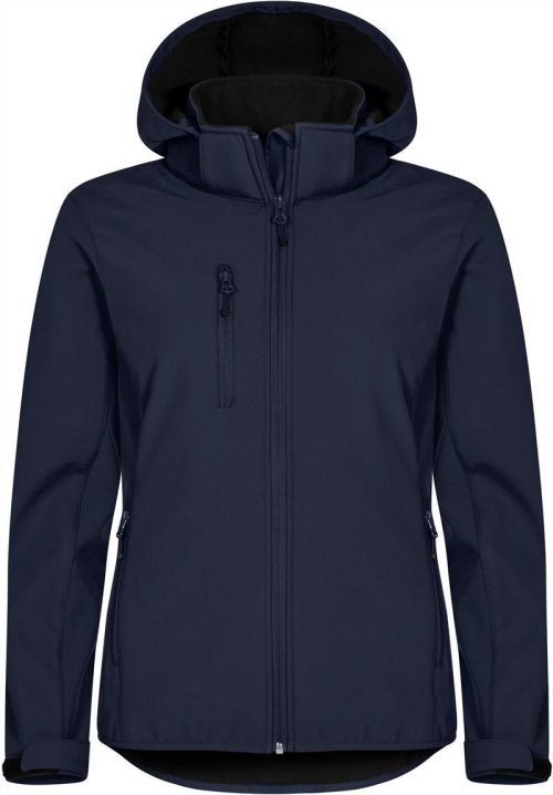 Damen 3-Lagen Kapuzen Softshell Jacke Classics Softshell Hoody W – Clique in Dark Navy