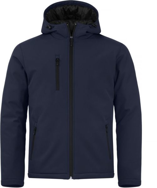Wattierte Herren Kapuzen Softshell Jacke Padded Hooded Softshell Men – Clique in Dark Navy