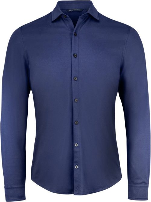 Piqué Hemd langarm Advantage Shirt Men – Cutter & Buck in Dark Navy