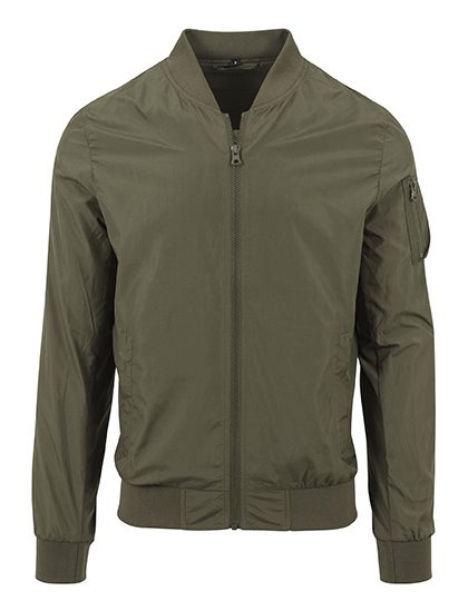 Nylon Bomber Jacket – Build Your Brand in Dark Olive