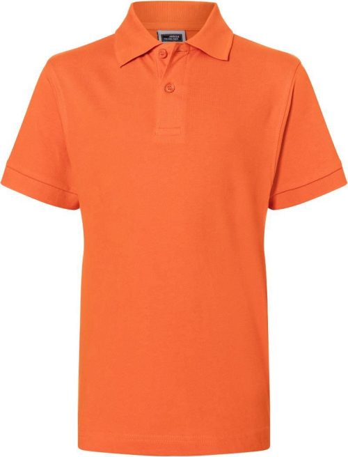 Kinder Piqué Polo JN 70K – Daiber in Dark Orange