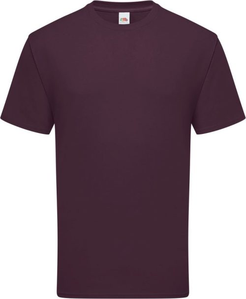 Schweres Herren T-Shirt Iconic 195 T – Fruit of the Loom in Dark Plum