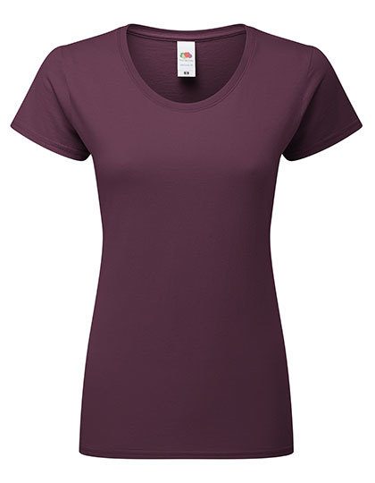 Ladies Iconic 195 Ringspun T – Fruit of the Loom in Dark Plum