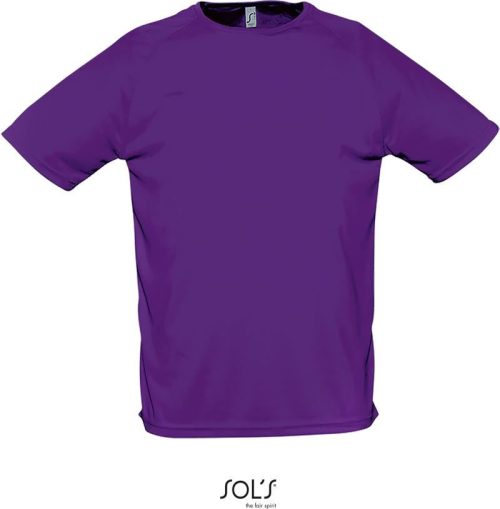 Herren Raglan Sport Shirt Sporty – SOL'S in Dark Purple