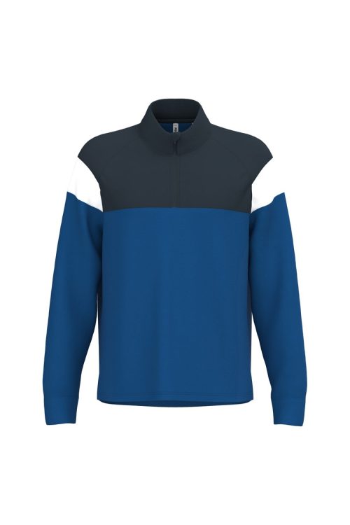 Unisex Trainings-Sweatshirt mit 1/4 Reißverschluss PA387 – Proact in Dark Royal Blue / Navy