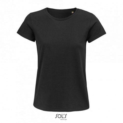Sol's Crusader Women - Round-Neck Fitted Jersey T-Shirt – SOL'S in Deep Black