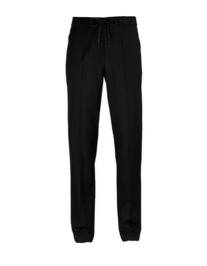 Men´s Elasticated Waist Suit Trousers Germain – NEOBLU in Deep Black