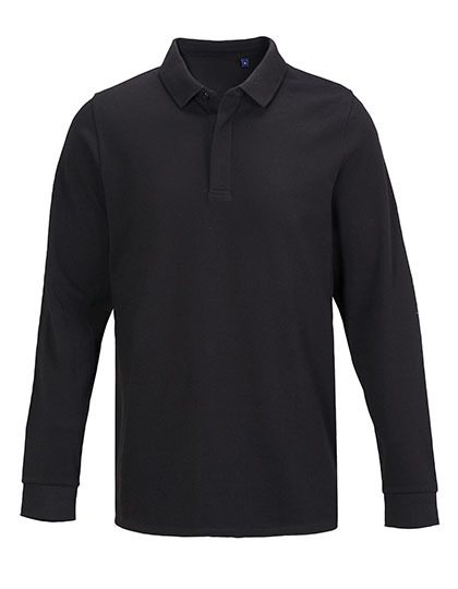 Men´s Long Sleeve Polo Shirt Owen – NEOBLU in Deep Black