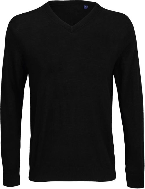 Herren V-Ausschnitt Pullover Sullivan Men – NEOBLU in Deep Black