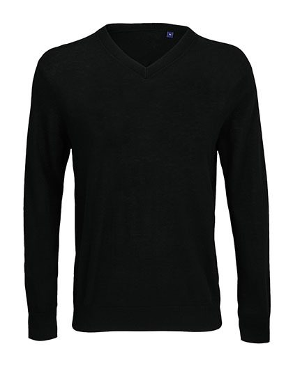Men´s V-Neck Sweater Sullivan – NEOBLU in Deep Black