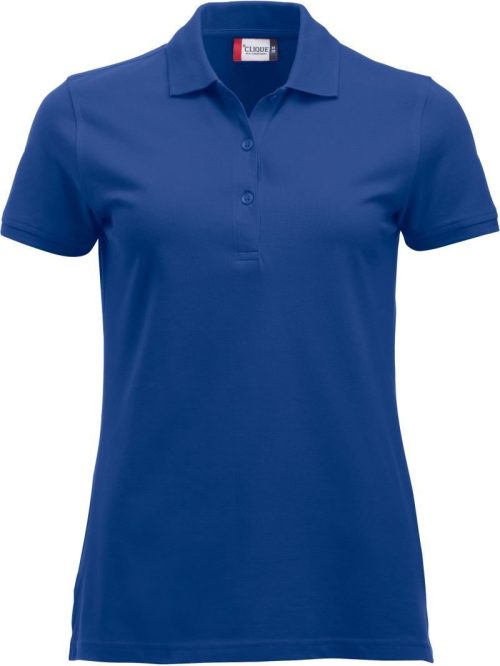 Schweres Damen Piqué Polo Classic Marion S/S – Clique in Deep Blue