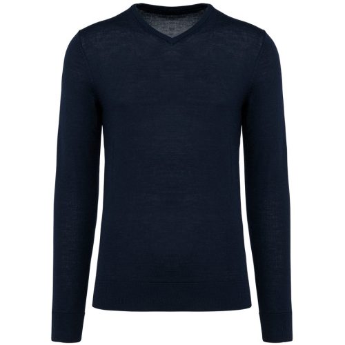 Merino-Herrenpullover mit V-Ausschnitt PK910 – Kariban Premium in Deep Navy
