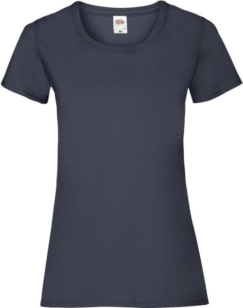 Damen T-Shirt Lady-Fit Valueweight T – Fruit of the Loom in Deep Navy