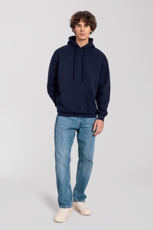 Schwerer Kapuzen Sweater Iconic Premium Hooded Sweat – Fruit of the Loom in Deep Navy