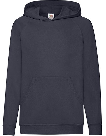 Kids´ Lightweight Hooded Sweat – Fruit of the Loom in Deep Navy