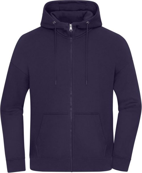 Schwere Unisex Oversize Kapuzen Sweatjacke 8043 – Daiber in Deep Purple