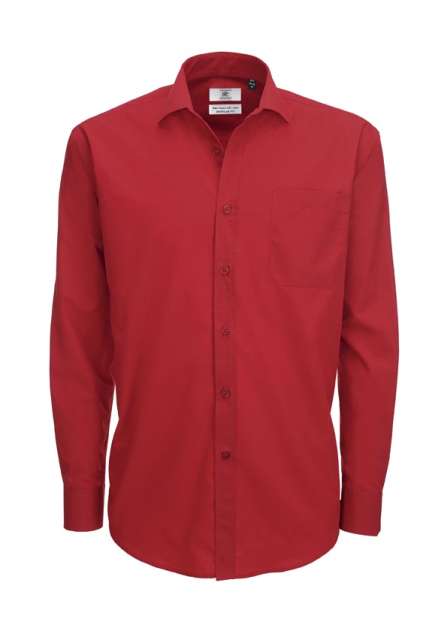 B&c Smart Lsl /Men – B&C in Deep Red