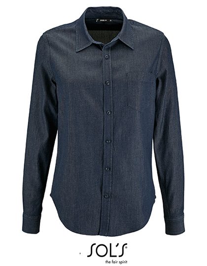 Women´s Denim Shirt Barry – SOL´S in Denim Brut