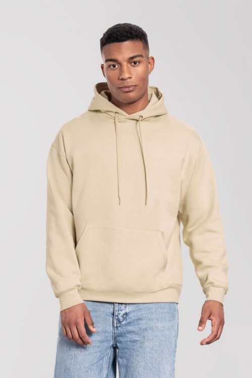 Schwerer Kapuzen Sweater Iconic Premium Hooded Sweat – Fruit of the Loom in Desert Sand