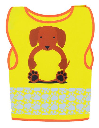 Kinder Warnweste FUN – Korntex in Dog Yellow